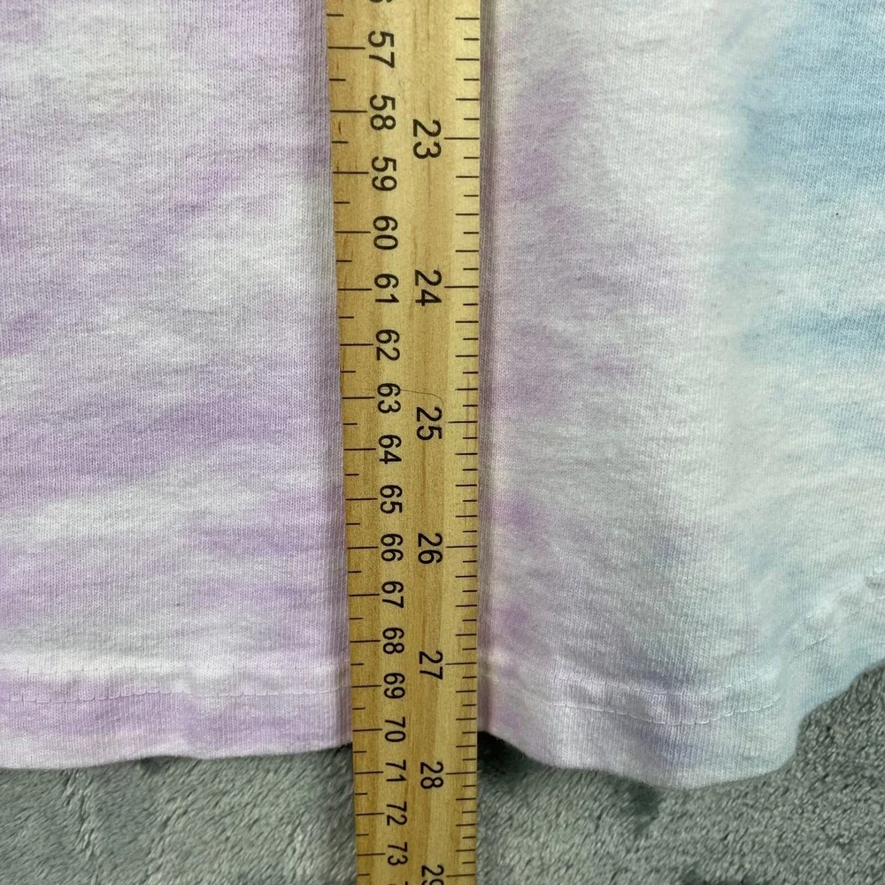 Walt Disney‎ World Spirit Jersey Sweatshirt XS Pink Tie Dye glitter puff letter